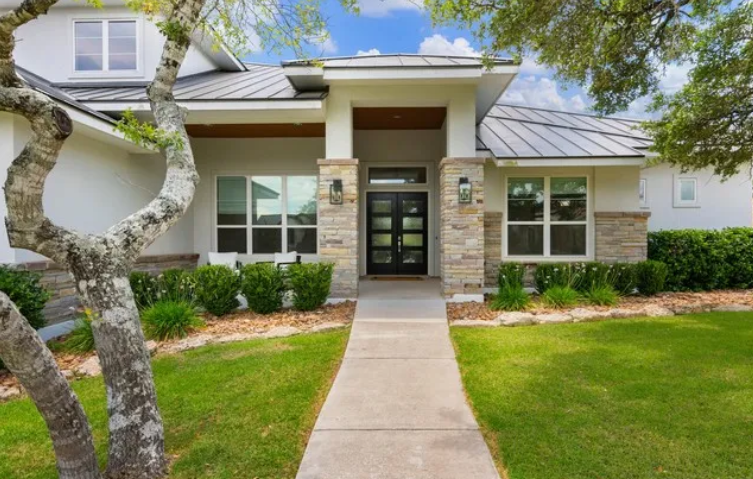 Custom Modern style home built by 919 Custom homes